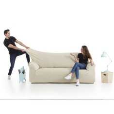 TIMMLUX Raztegljiva stretch prevleka za trosed - kavč 180-230 cm črno/bela (siva) EU kvaliteta