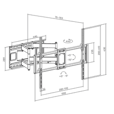Gembird Nosilec za TV WM-120ST-01 60"-120"