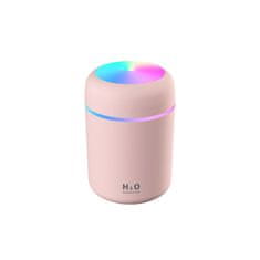 HOME & MARKER® Mini vlažilec zraka, Difuzor, Prenosni, Potovalni, LED lučka, Tihi (Roza, Vlažilnik zraka1+ USB kabel+ bombažne filtrirne palčke) | FRESHMIST