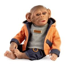 Guča Guca 986 REBORN MONKEY - realistična otroška opica z mehkim tekstilnim telesom - 32 cm