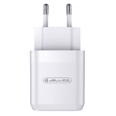 Jellico Adapter A77 hišni polnilec 3.0A Quick Charge 22,5W vhod USB A s kablom Micro USB - (EU Blister) bel